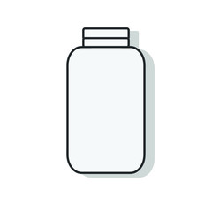 Glass jar icon. Mobile concept 