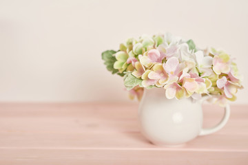 tea and coffee set on the table on a white background