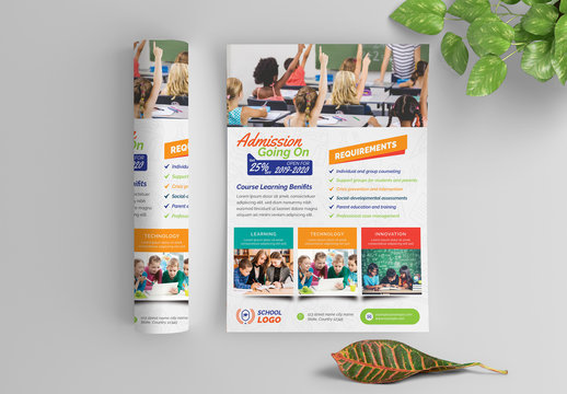 Multicolored School Flyer Layout