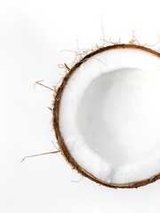 coconut on white background