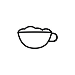 Hot coffee cup. Сappuccino icon. Symbol, logo illustration.eps