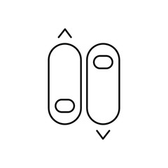 Scroll down up line Icon. 