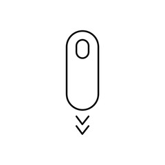 Scroll down up line Icon. Mobile concept