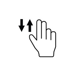 Horizontal scroll vector line Icon