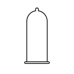 Сondom vector line Icon. Mobile 