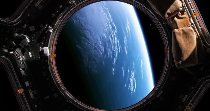 Planet earth as viewed through the windows of a space shuttle - version 1.
