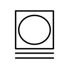 Delicate wash machine sign line icon. 
