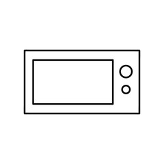 Microwave oven line icon