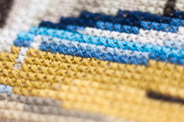 Cross stitch fabric, close up