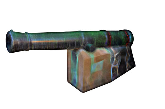 fractal picture of old cannon