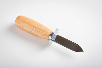 oyster knife on white background
