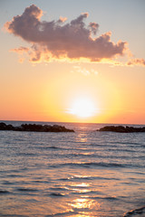 Panorama of sunrise Sea