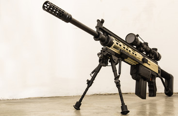 mod toy sniper blaster gun display on ground