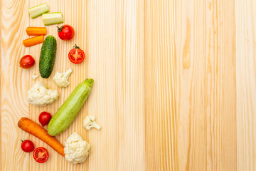 Various fresh organic vegetables