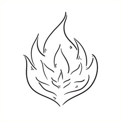 Cartoon flame icon