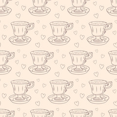 Cups seamless pattern