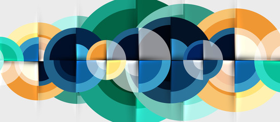 Fototapeta premium Geometric design abstract background - circles