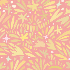 Square pattern in orange and yellow shades. Banner background. Organic textile. Doodle Sketch style vector collection. Beauty concept.