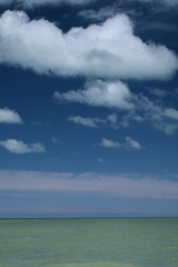 Naklejka na ściany i meble blue sky and sea,water, clouds,landscape, seascape, wave,weather, day, travel,horizon