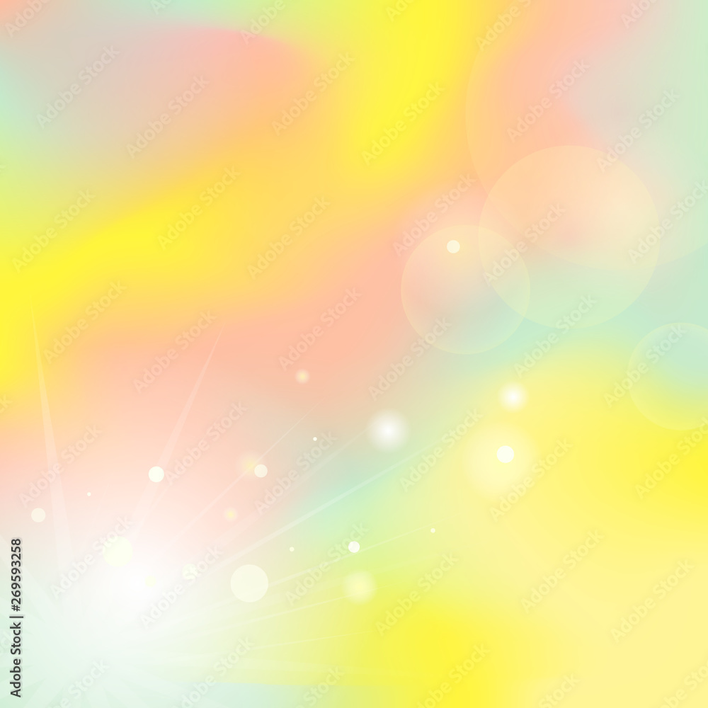 Poster color mesh background. defocused rays lights bokeh abstract background. colorful smooth banner templ