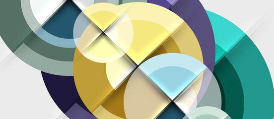 Fototapeta premium Geometric design abstract background - circles