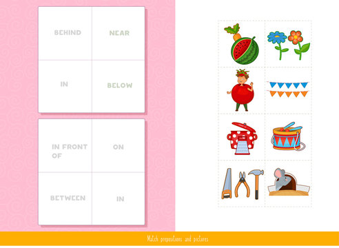 Match prepositions with pictures