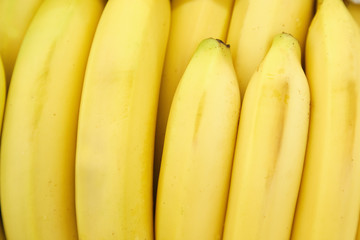 Fresh yellow bananas raw fruits