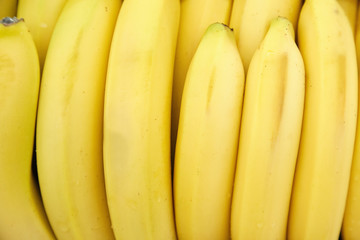 Fresh yellow bananas raw fruits