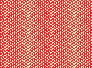 Beige hand drawn dots on red background seamless pattern