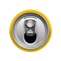 top view of drink can