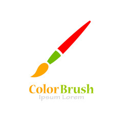 Paint brush vector logo
