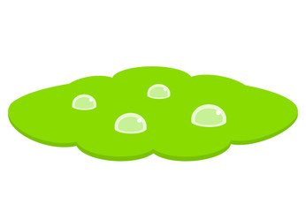 Green puddle vector icon