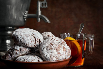 Butter Cookies for tea with lemon
