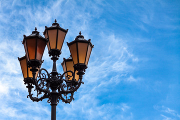 Fototapeta na wymiar Street lamps, made in the old style.