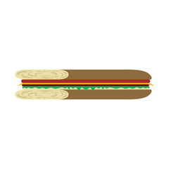 Isolated sandwich on a white background - Vector