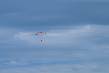 paragliding in the sky,motorized,extreme, flying, adventure, air, freedom, clouds, glider,,...