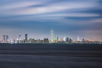 Shenzhen City, Guangdong, China city skyline night view