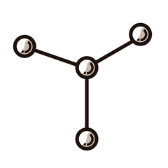 Isolated model of a molecular structure - Vector