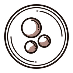 Laboratory sample icon on a watch glass - Vector