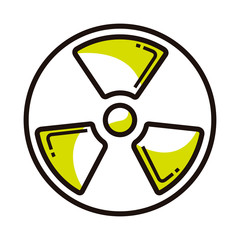 Fototapeta premium Isolated nuclear symbol on a white background - Vector