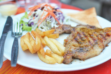 pepper pork steak menu