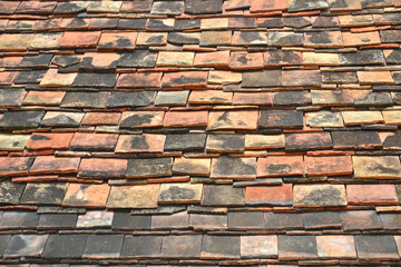old tiled roof