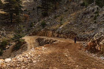 Beautiful landscape along the Lycian way, tourism trip Turkey