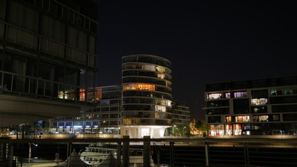 city at night - Hamburg Hafencity panorama