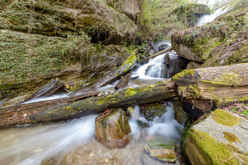 Photo of milky water stream in himalayas - waterfall