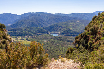 Fototapeta na wymiar Aerial view of the Sau reservoir