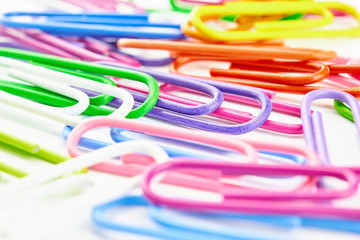 Color office clips. Office background