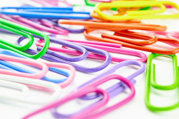 Color office clips. Office background