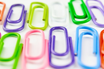 Color office clips. Office background