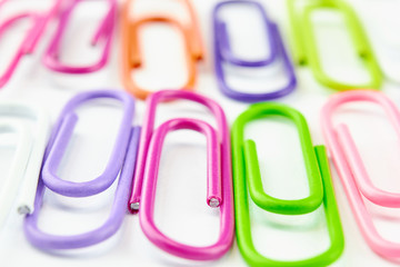 Color office clips. Office background